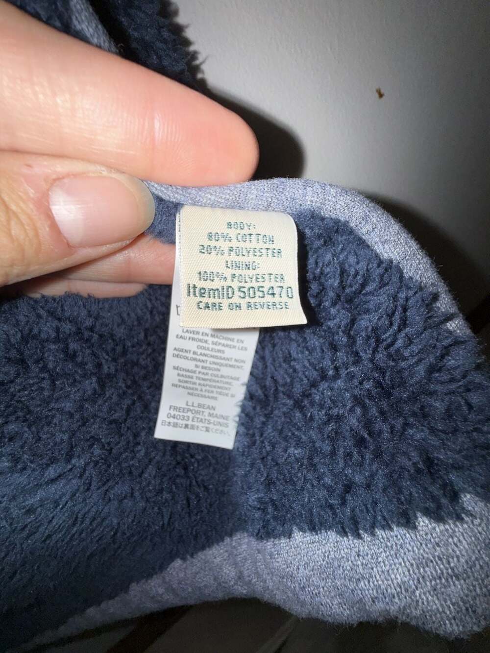 L.L.Bean Women's Sherpa-Lined Open-Front Cardigan Robe Coat - Picture 3 of 4